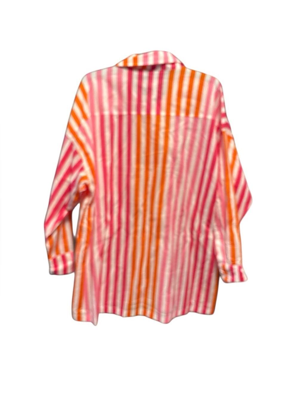 Beach Riot Alexa Top Sunset Stripes Cotton Coverup Pink Orange Size Petite Large - Picture 4 of 6
